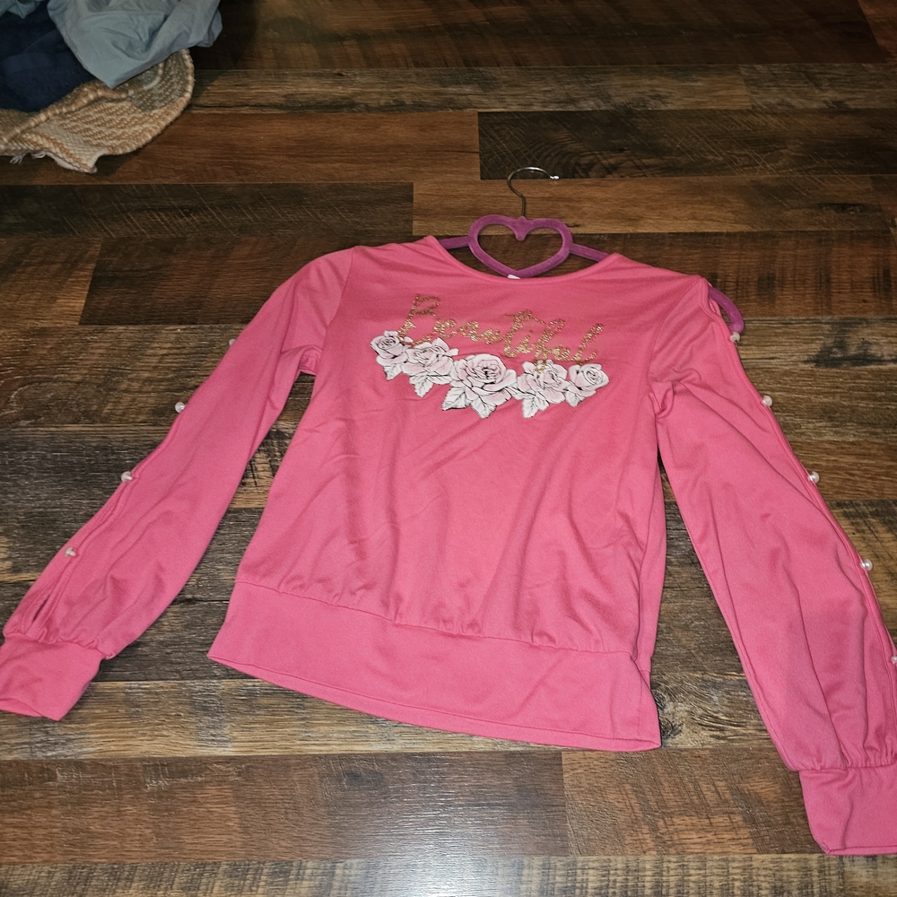 Beautees Pink Floral Kids Blouse